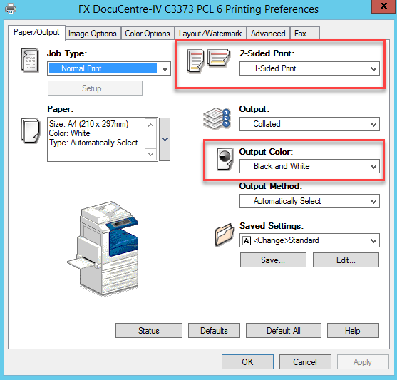 Changing Printers to default Black & White – M1IT Help Desk